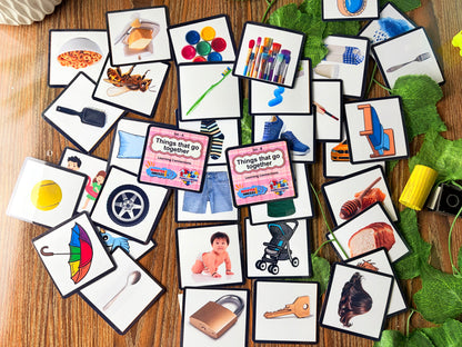 Things That Go Together Flashcards for Kids in Pakistan | Educational Learning Cards