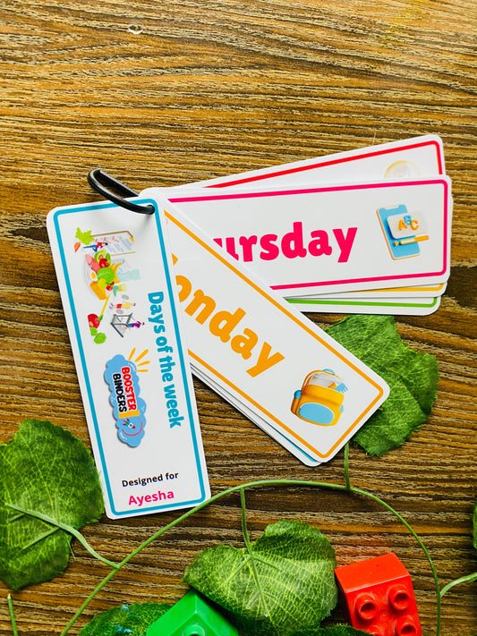 Days of Week Flash Cards