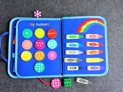 Busy Book - Colors, Shapes, Alphabets & Numbers Learning Binder | Pakistan