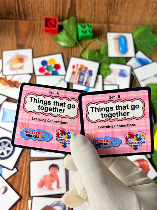 Things That Go Together Flashcards for Kids in Pakistan | Educational Learning Cards