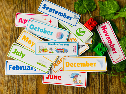 Months of Year Flash Cards
