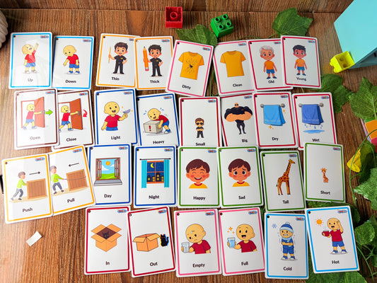 Opposites Flashcards for Kids in Pakistan | Early Learning Educational Cards
