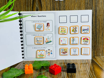 WH-Questions Set of 4 Busy Books