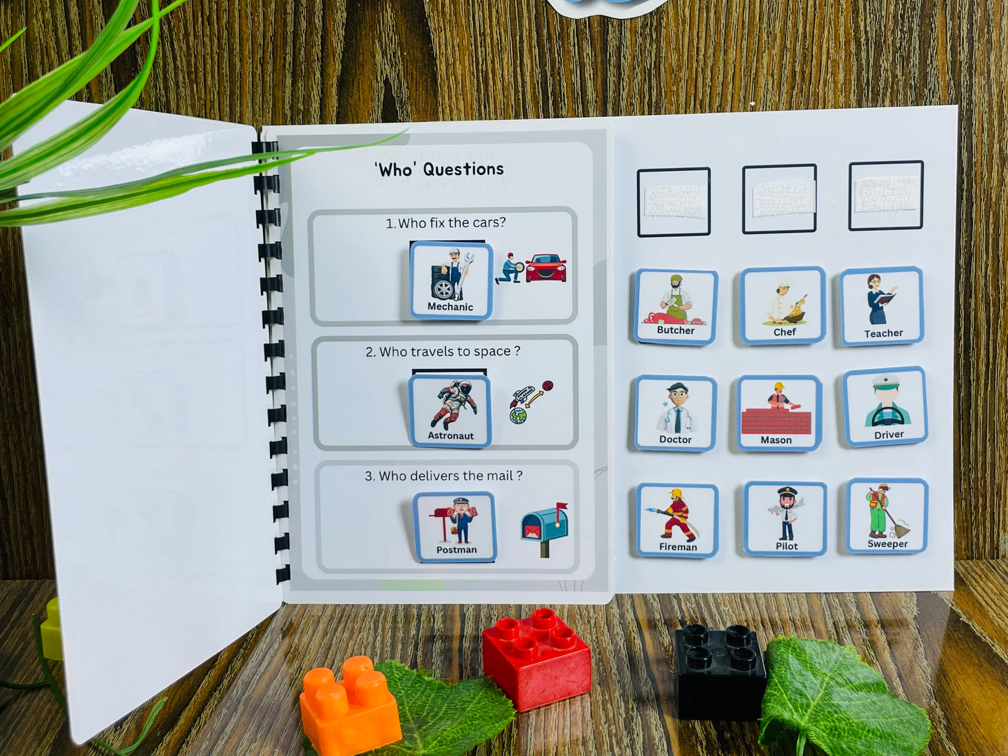 WH-Questions Set of 4 Busy Books