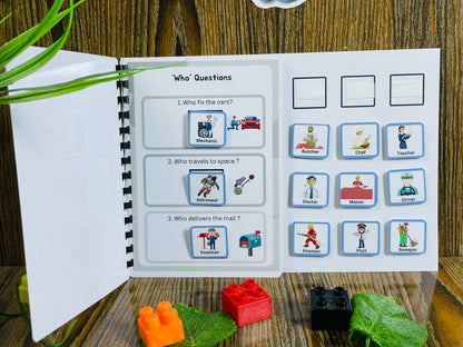 WH-Questions Set of 4 Busy Books