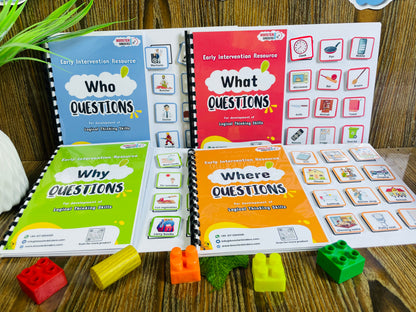 WH-Questions Set of 4 Busy Books