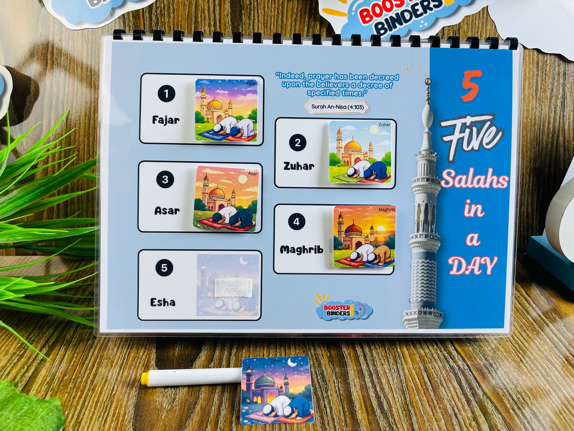 Educational book titled 'Five Salah in Day