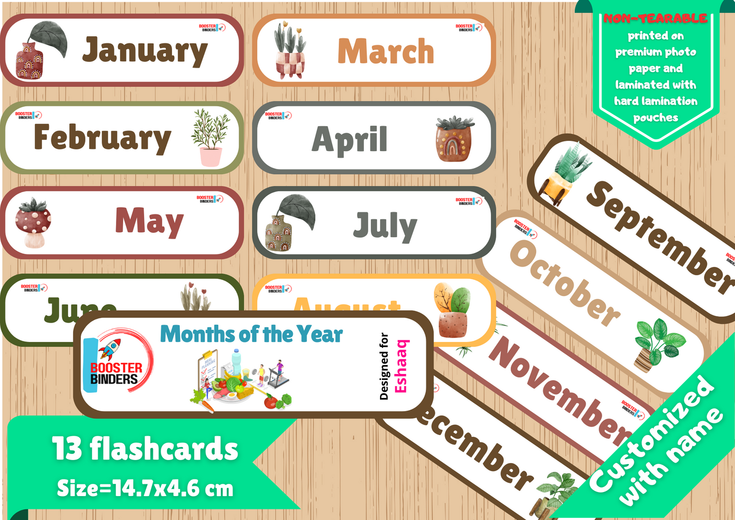Months of Year Flash Cards