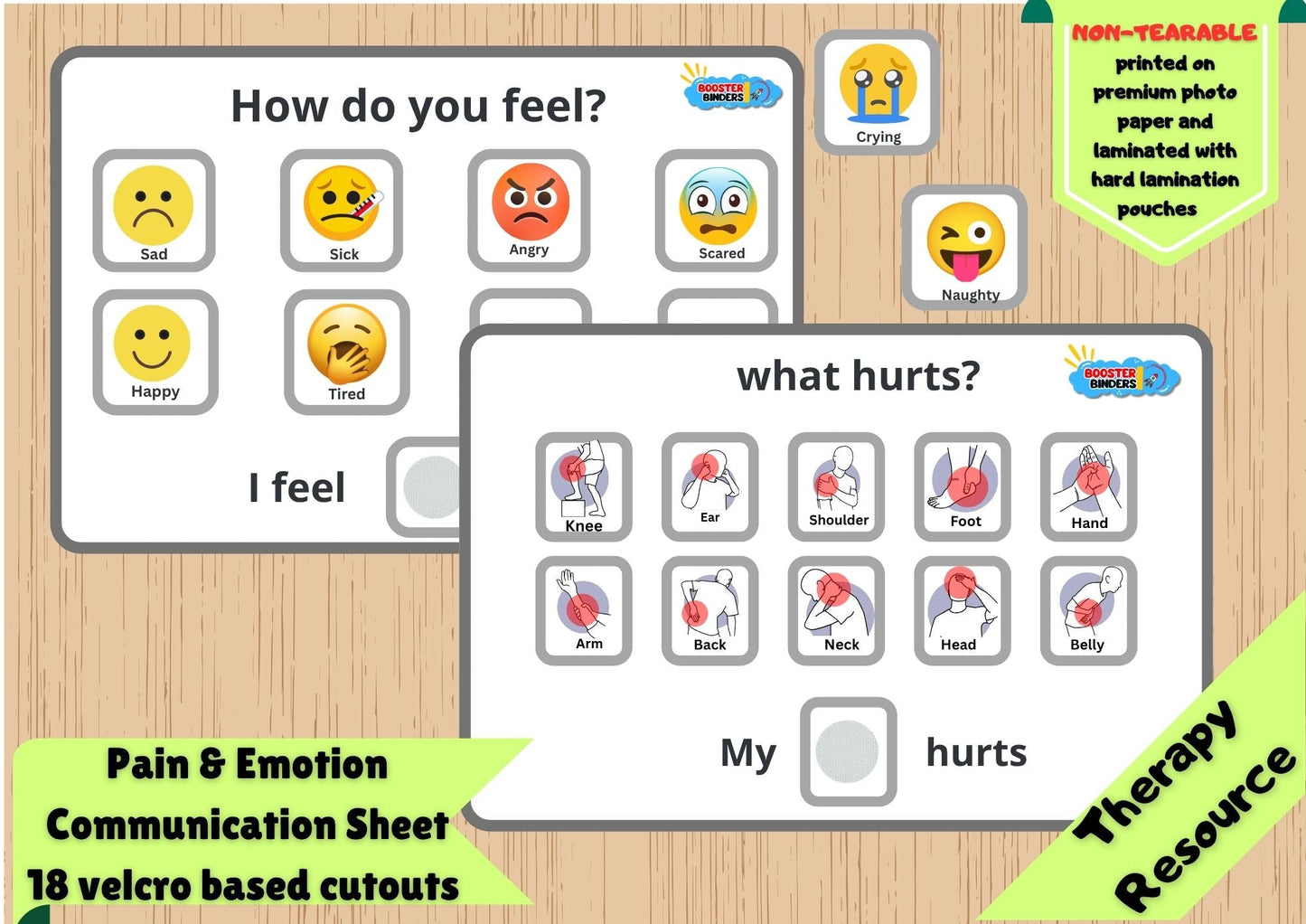 Pain + Emotion Communication Sheet