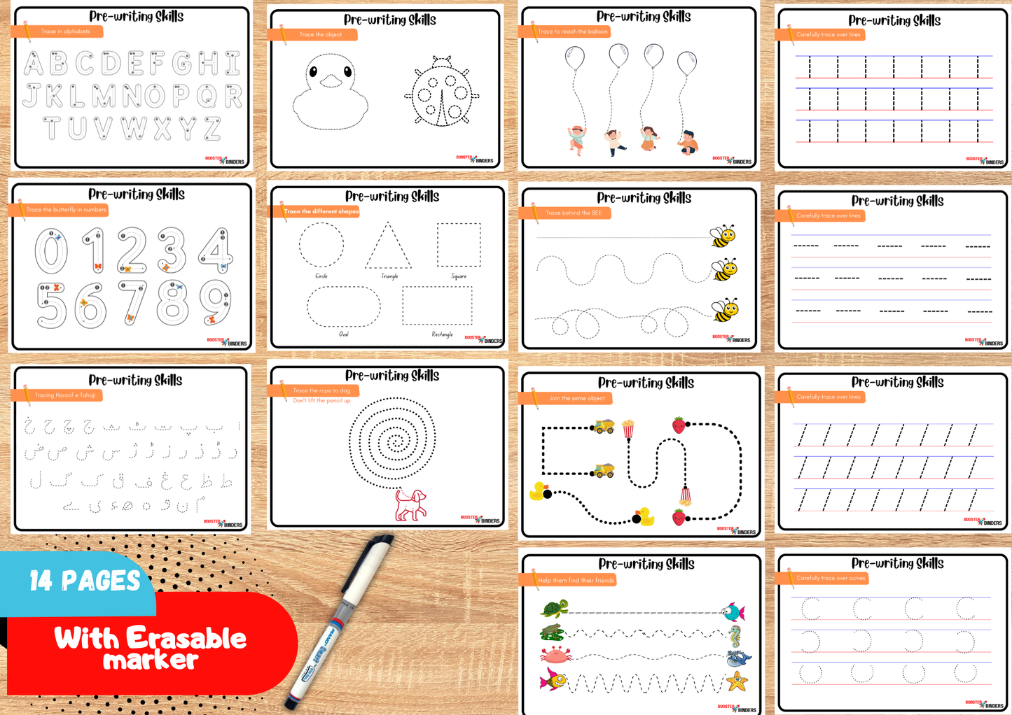 Wipe and Clean Tracing Books