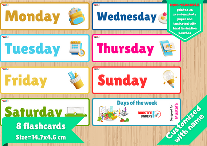 Days of Week Flash Cards