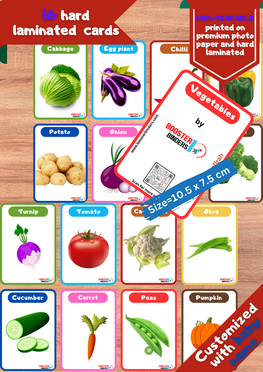 Vegetables Flash Cards