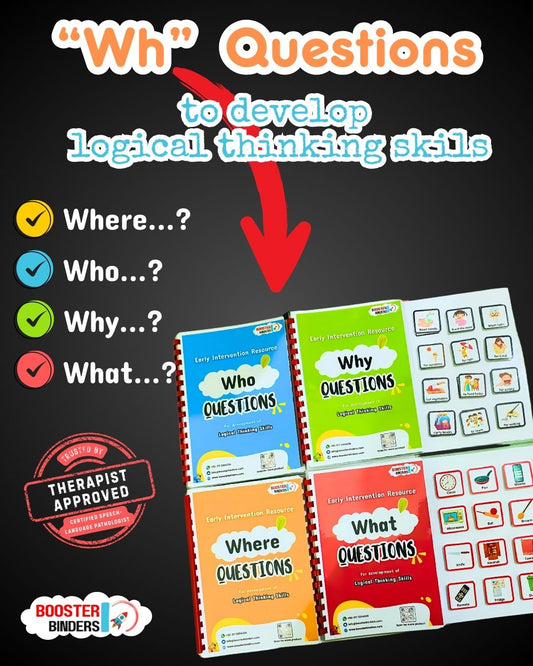 WH-Questions Set of 4 Busy Books